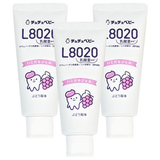 ChuChu 幼兒乳酸菌含氟牙膏, L8020乳酸菌, 50ml, 葡萄口味, 3條