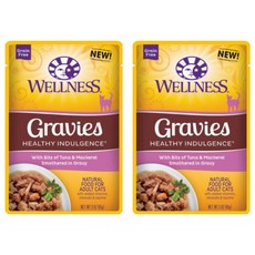 WELLNESS 寵物健康 全方位鮮肉貓主食餐包 碎肉, 鮪魚+鯖魚, 3oz, 2包