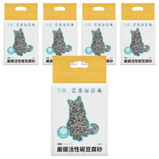 earth rated 莎賓 嚴選活性碳豆腐砂, 6L, 2.5kg, 5包, 自然豆香味