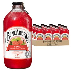 BUNDABERG 賓德寶 紅心芭樂風味氣泡飲, 375ml, 12瓶