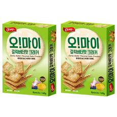 O my food 歐邁福 香蒜奶油口味蘇打餅乾, 2個, 160g