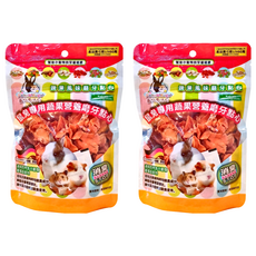 Pet Village 魔法村 鼠兔用紅蘿蔔乾, 天然蔬菜穀物製成 幫助磨牙 預防前齒過長 富含膳食纖維 預防寵物過胖, 100g, 2包