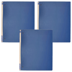 STRONG 自強文具 3孔D15檔案夾, 藍色, 3個