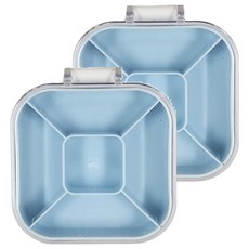 OMORY 便攜式五格小藥盒, 獨立分隔 防潮防塵, 尺寸8.5x8x2cm, 2個