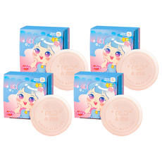 PINKY COSMETIC 兒童專用護髮餅, 弱酸性配方溫和不刺激, 高濃度壓縮乾燥手工一體化製成, 不添加化學成分頭皮清爽無負擔, 100g, 4個