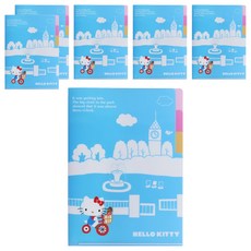 sun-star Hello Kitty 50週年 三夾層資料夾 L型A5(220 x 155 x 1mm), 趣味樂活, 6個