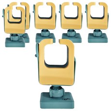 E.dot 可固定兩用吹風機架 藍綠色 尺寸13x6.5x4cm, 6個, 單一顏色