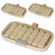 SSDream 21格高雅透視多格拆卸式收納藥盒 大, 3個