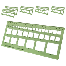 Nationart 104 正方型板 39孔 232 x 110mm, 綠色, 6個