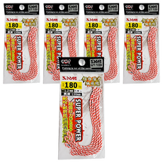 SAME 莎美 套鉤用紅白編織線 1801b SSL-012180B 130mm - 手工藝編織材料, 紅白, 5包