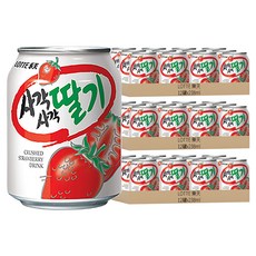 LOTTE 樂天 草莓汁禮盒, Crush草莓飲品, 238ml, 36罐
