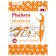 plackers 派樂絲 普雷克 矯正專用牙線棒, 36支, 1包