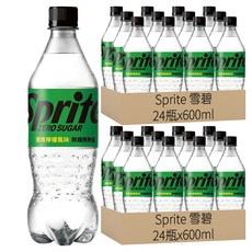 Sprite 雪碧 ZERO SUGAR無糖 清爽檸檬風味, 600ml, 48瓶