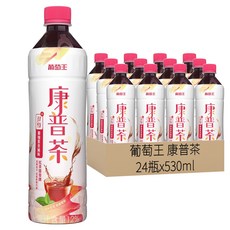 葡萄王 康普茶 雙纖飲 葡柚蜜香口味, 530ml, 24瓶