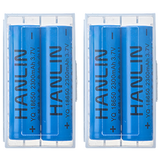 HANLIN充電電池 平頭 18650, 2個, 2盒