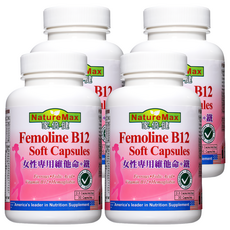 NatureMax家倍健 Femoline B12 女性專用維他命+鐵 軟膠囊, 30顆, 4罐