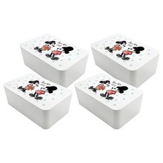 收納王妃 迪士尼濕紙巾盒 188 x 122 x 75mm, 英國米奇米妮, 4個