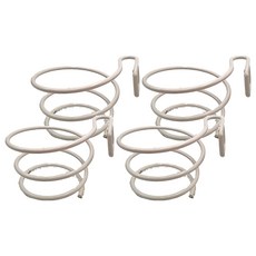 德利生活 無痕掛勾吹風機掛架 白色 免釘浴室收納 強力承重, 4個