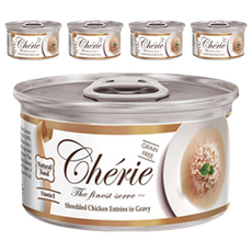Cherie 法麗 微湯汁系列 貓罐頭, 天然嫩雞肉, 80g, 5個