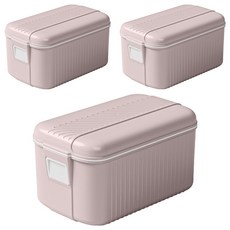 Reddot 紅點生活 免手搓起泡肥皂收納盒 升級款, 3個, 藕粉色