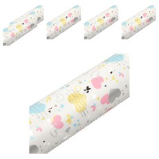 Good Given 文字愛心金屬捲筒包裝紙, 6個, 白色