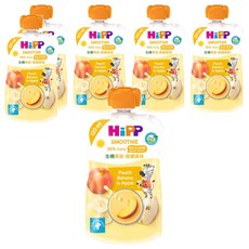 HiPP 喜寶 果昔 橙鑽蜜桃 1歲以上, 橙鑽蜜桃, 6包