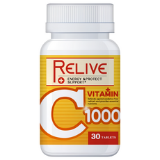 RELIVE 高單位維生素C1000, 1.5g, 30顆, 1罐