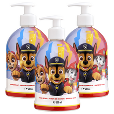 Paw Patrol 汪汪隊 西班牙溫和防護洗手液體皂, 前調:蘋果蛋糕、西瓜、藍莓 +  中調:西瓜、鳶尾花、玫瑰 + 後調:麝香、琥珀、香草、焦糖, 500ml, 3瓶