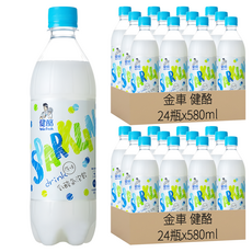 金車 健酪 乳酸氣泡飲原味 24瓶, 580ml, 48瓶