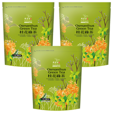 AWAStea 阿華師 桂花綠茶 三角立體茶包 裸茶包裝 4g, 20包, 3袋