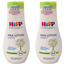 HiPP 喜寶 BABY SANFT 牛奶身體乳液 敏感肌適用 350ml, 2瓶