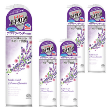 EARTH 地球製藥 Sukki-ri 浴廁除臭抑菌芳香噴霧, 薰衣草香氛, 350ml, 5瓶