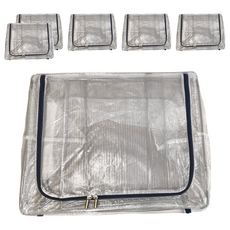 超大透明可視雙開收納箱 深藍色 80L容量, 40 x 40 x 50cm, 6個