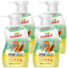 Redroot 蔬果奶瓶洗潔劑, Dish Liquid, 低刺激, Dermatologically Tested, 500ml, 4瓶