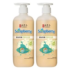 SOAPBERRY 古寶無患子 嬰幼兒童舒緩沐浴露，溫和潔膚，專利植物舒緩配方，天然乳木果油保濕, 400g, 2罐