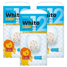 nepia 王子 Whito 日本境內版 超薄長效褲型尿布 9~14kg, L, 132片