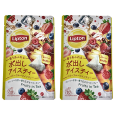 Lipton 立頓 日本進口冷泡茶 莓果風味紅茶, 3.4g, 10個, 2包