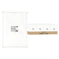 comet 多用途素色HDPE塑膠購物袋 大型, 100個, 半透明