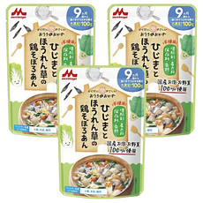 MORINAGA 森永 幼兒食品 雞肉野菜丼, 日本國產肉與野菜 100%使用, 不使用著色劑、防腐劑、香料, 100g, 3包