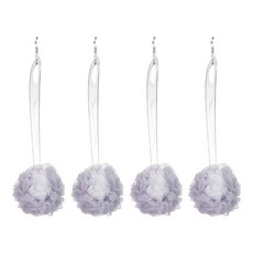 魔縐 3D 潔效沐浴刷, 4個, 1個裝, 紫色 + 白色