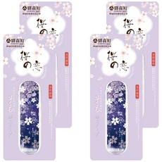 EKI MORI MACHI 驛森町 粉櫻花修正帶, 透明膠帶 無異味, 紫櫻花鹿, 4個