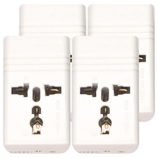 Dr.AV 聖岡科技 2P台灣專用 萬國轉換節能插頭 1孔, 適用電壓AC125V，額定電流15A, 13.4cm, TNT-896S, 4個