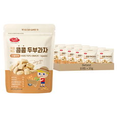 Bebest 幼兒糙米豆腐餅乾 8個月以上, 黃豆口味, 20g, 10包