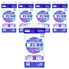 AJIOU 日本味王 C收葉酸鐵口含錠, 2.1g, 60顆, 5盒