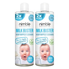 Nimble 靈活寶貝 Milk Buster 奶瓶清潔劑 補充瓶, 植物基底配方, 400ml, 2瓶