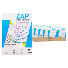 ZAP 多功能影印紙 A4, 雙面列印, 70 g/m², 500張, 10包
