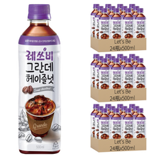 LOTTE 樂天 Let's Be 榛果咖啡, 500ml 大容量, 72瓶