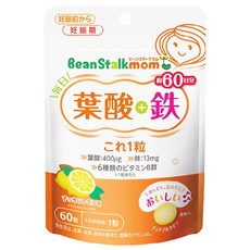 Bean Stalk 葉酸鐵營養錠 快速補充孕媽所需 含多種維生素 幫助吸收營養, 60顆, 1g, 1包