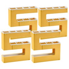 小麥購物 創意壁掛免打孔數字雨傘收納架 L2422, 4個, 黃色