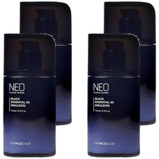 THE FACE SHOP 菲詩小舖 NEO 經典男士黑色精華80乳液, 4瓶, 110ml